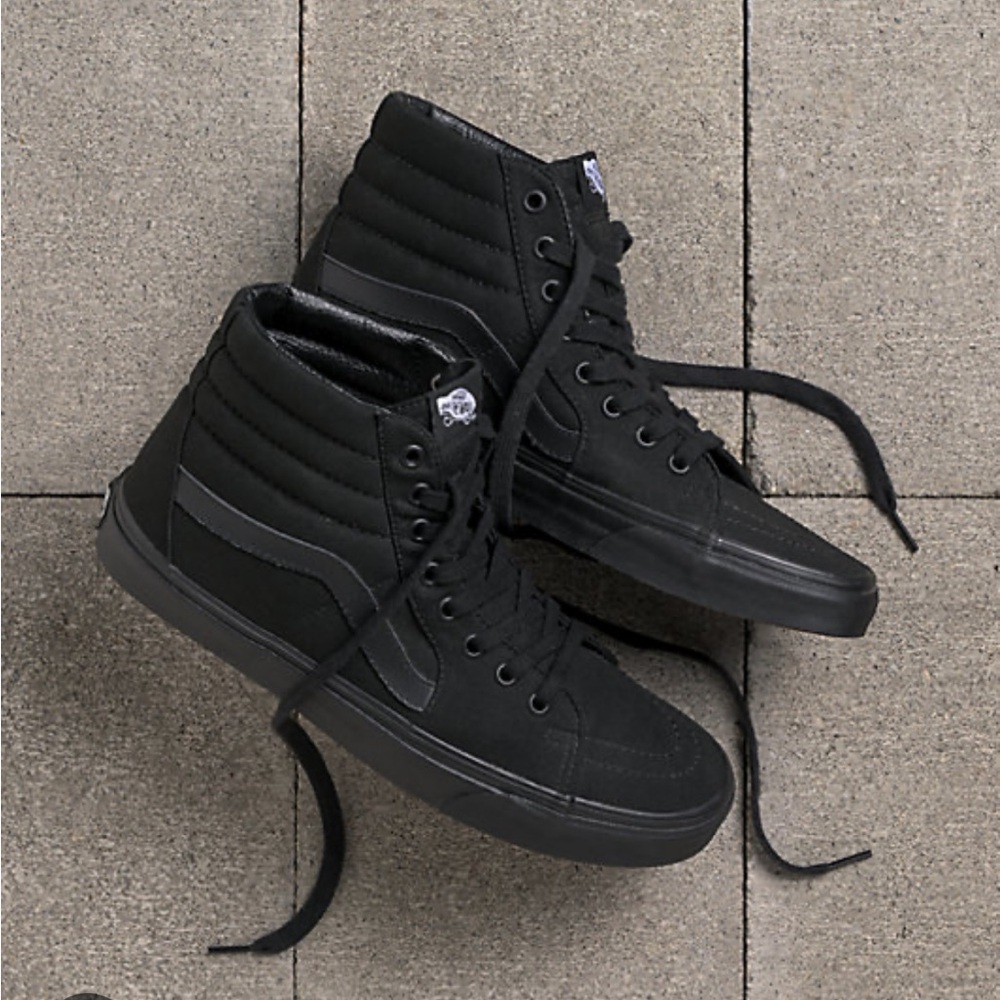 Vans Sk8 Black High-Top Sneakers men’s size 8 women’s 9.5